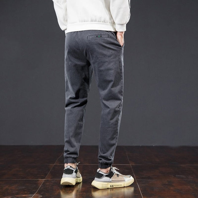Stretch elastic waist loose-fitting overalls