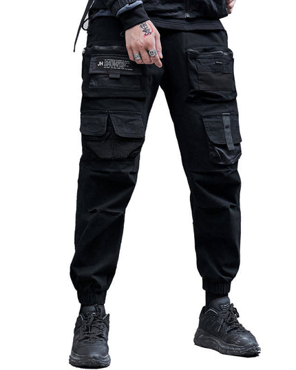 Multi-pocket cropped slacks
