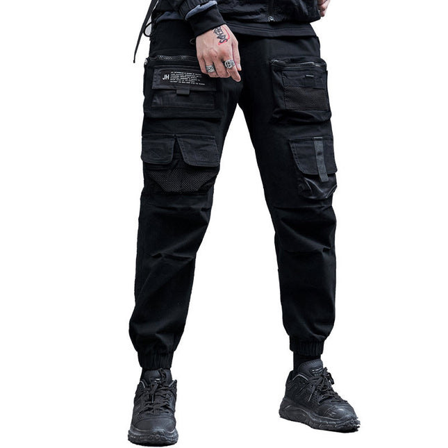 Multi-pocket cropped slacks