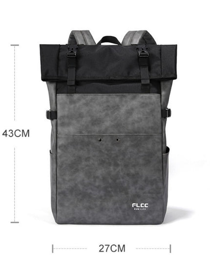 Leather leisure travel backpack
