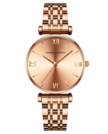 Women's Solid Stainless Steel Band Watch