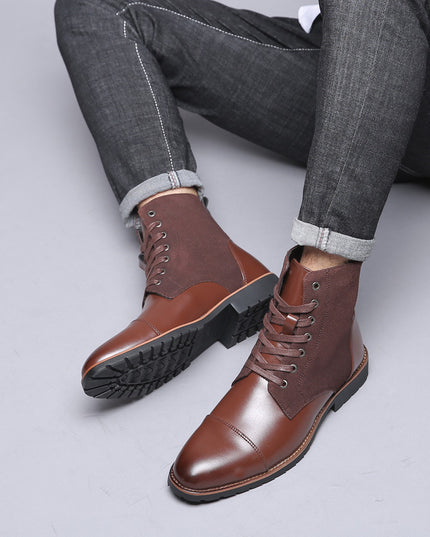 Pointed and velvet warm Martin boots