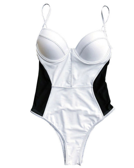 Mesh one-piece bikini
