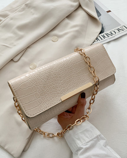New Trendy Fashion Chain Pattern Small Square Bag