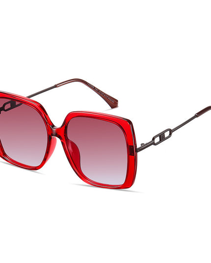 Large Framed Metal Polarized Sunglasses For Women Driving With Sunglasses