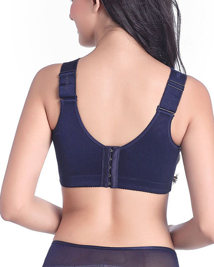 Oversized Bra Centerless Underwire Bra Wide Strap Adjuster Thin Large Cup Bra