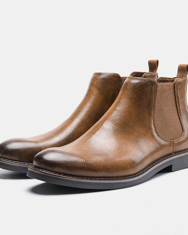 Men  Boots Waterproof Leather Shoes Keep Warm