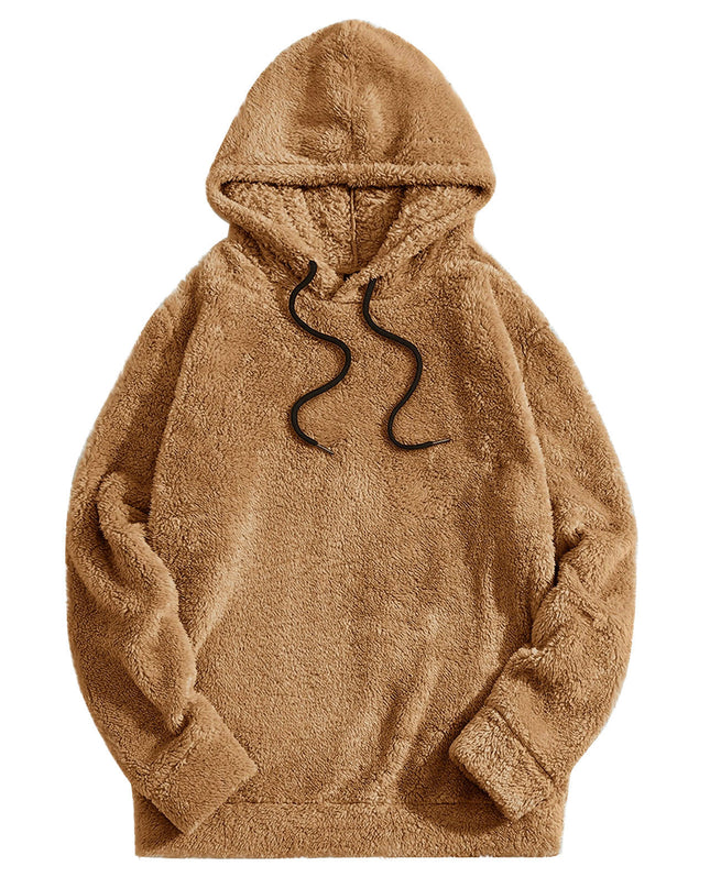 Autumn And Winter Thickening Double-sided Velvet Casual Loose Long-sleeved Hooded Sweater