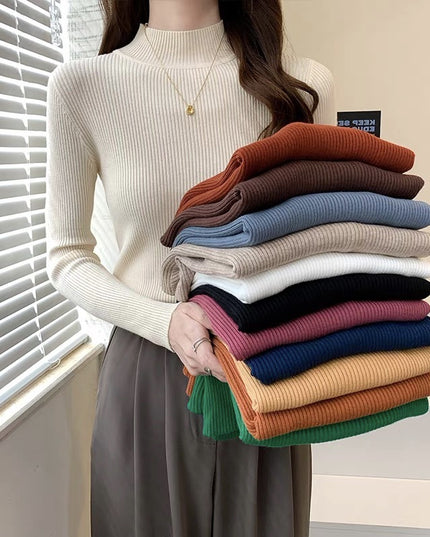 Slim Fit Inner Wear All-matching Sweater Long Sleeve
