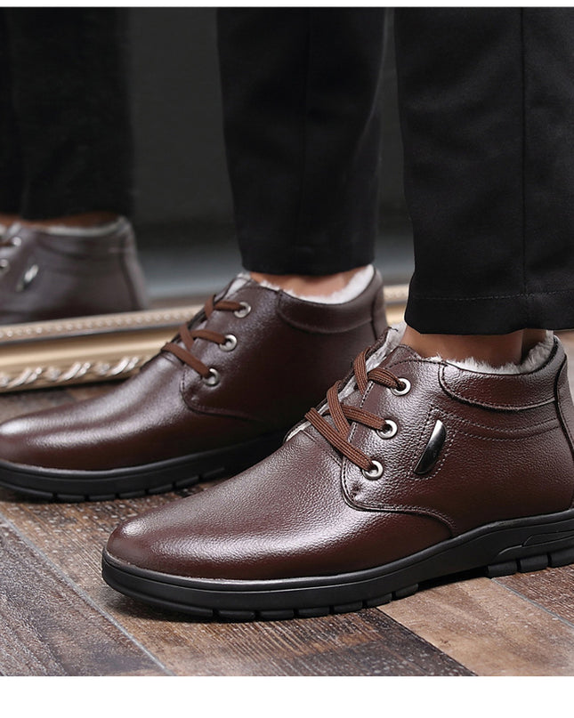 New style cotton shoes casual first layer cowhide old shoes