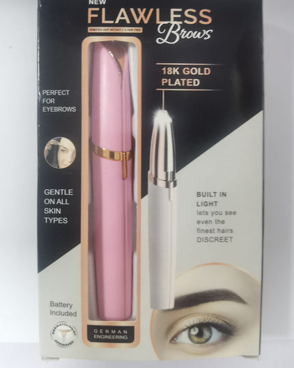 Mini Electric Eyebrow Trimmer Lipstick Brows Pen Hair Remover Painless Razor Epilator with LED Light