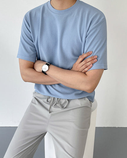 Summer Korean Version Of The Loose Trend Of Casual Solid Color Cotton Linen Half-sleeve Body Shirt