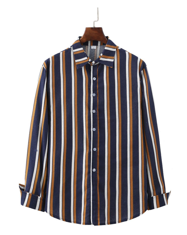 Men's Long Sleeve Striped Shirt