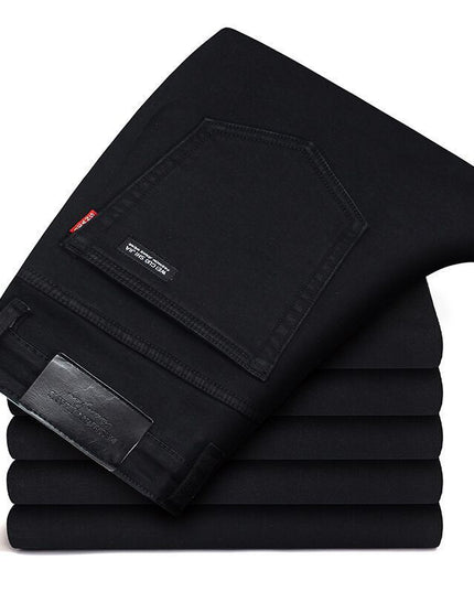 New Men's Jeans Slim Straight Black Pants For Men
