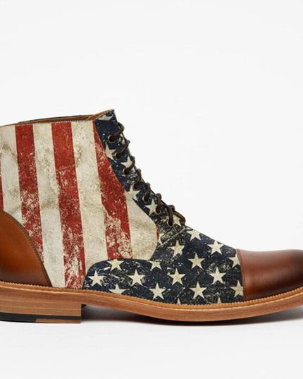 Flat Bottom Martin Boots British Style Retro Short Men's Boots