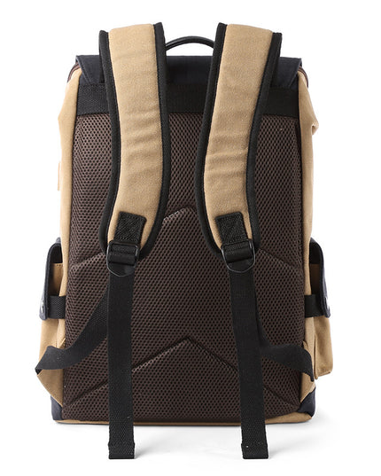 Canvas Men's Backpack Large Capacity Student School Bag