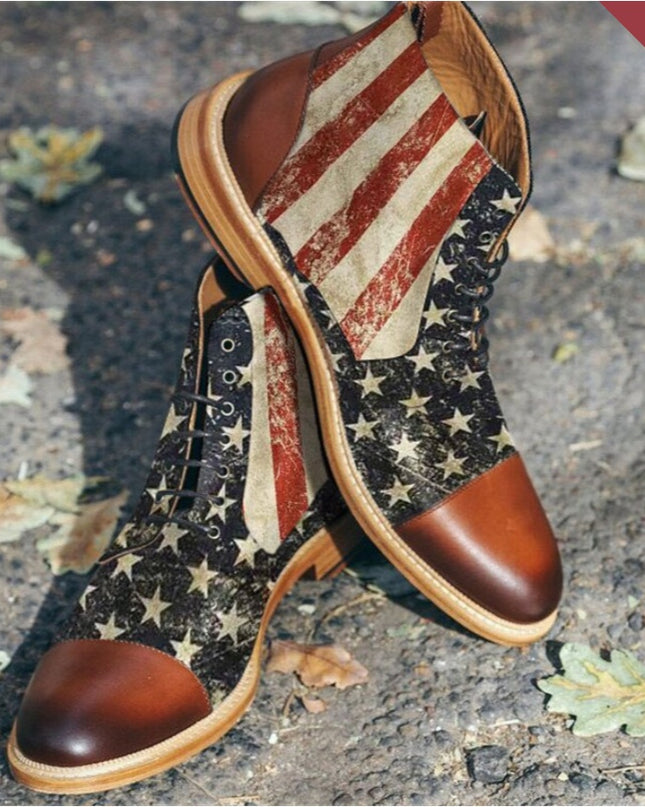 Flat Bottom Martin Boots British Style Retro Short Men's Boots
