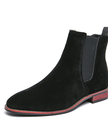 Suede Chelsea Men's British Trend Casual High Top Ankle Boots