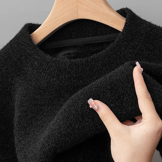 Chenille Sweater Men's New Single-layer Fleece-lined Bottoming Shirt Trendy Teen