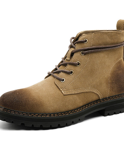 Outdoor Wear-resistant Short Boots Matte Leather Boots