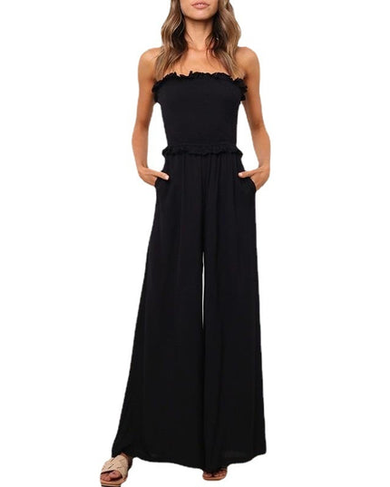 European And American Leisure Loose Sleeveless Jumpsuit