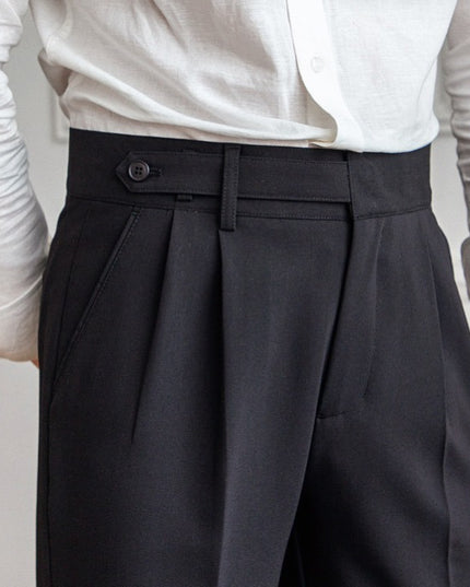 Casual Men's Paris Buckle Straight Business Small Naples Non-ironing All-match Suit Pants