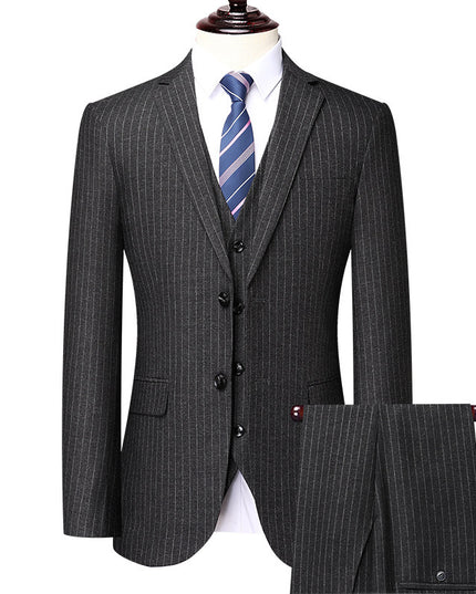 Men's Striped Suit Business Professional Formal Wear