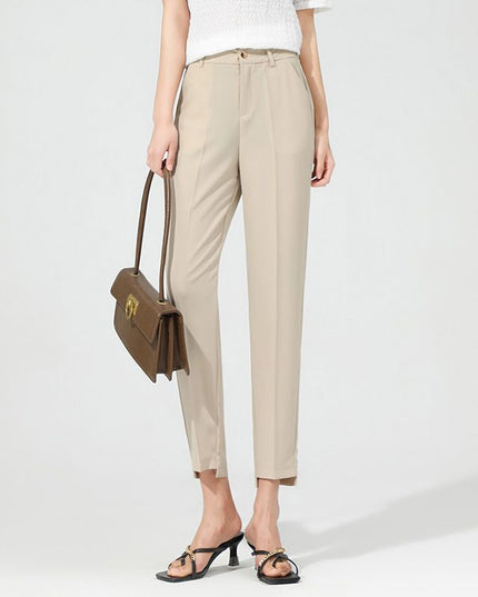 Cropped Harem Suit Pants Women's Loose Casual Cigarette Pants