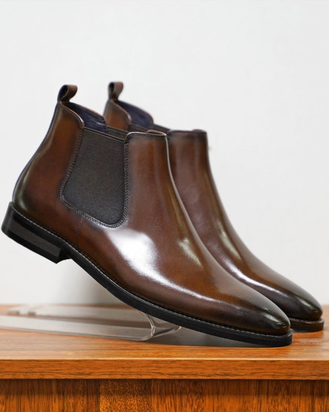 Men Plus Velvet Warm Leather British Style Martin Boots