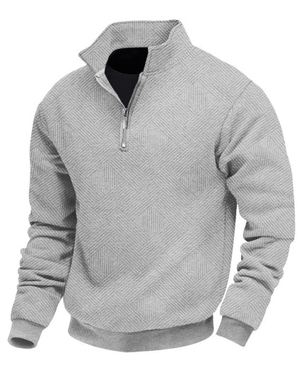 Lapel Zipper Men's Loose-fitting Casual Pullover