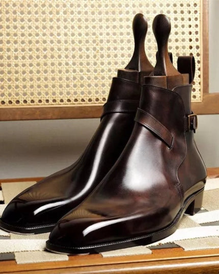 Short Boots Men's Boots Belt Buckle New Style