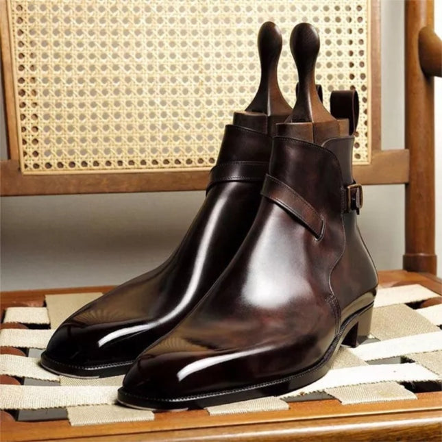 Short Boots Men's Boots Belt Buckle New Style