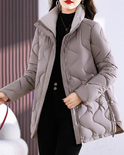 Mid-length Loose And Simple Cotton-padded Coat