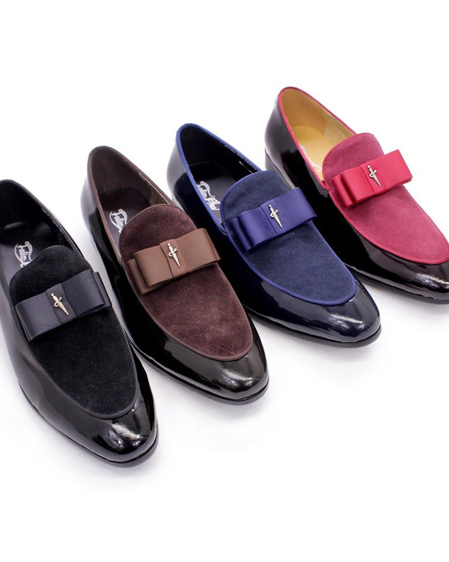 Matte Leather Patent Leather Men's Shoes