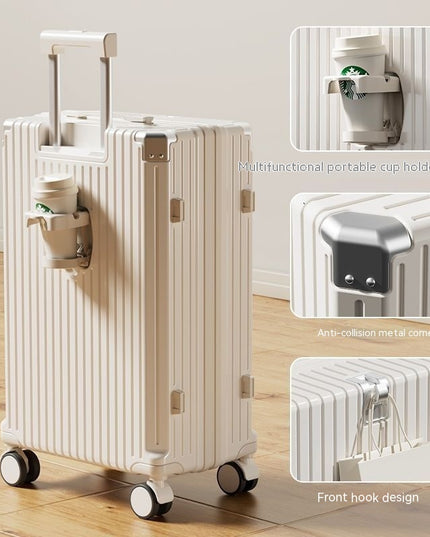 Luggage Women's Luggage Internet Men's Password Trolley Case Genuine Leather