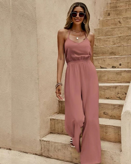 Women's Jumpsuit Loose Strap Tube Top High-end Drape