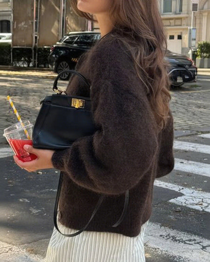 Casual Simple Buttons Long Sleeve Coat Sweater