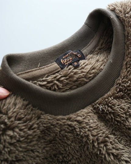 Autumn And Winter Plus Size Men's Round Neck Pullover Keep Warm Sweater
