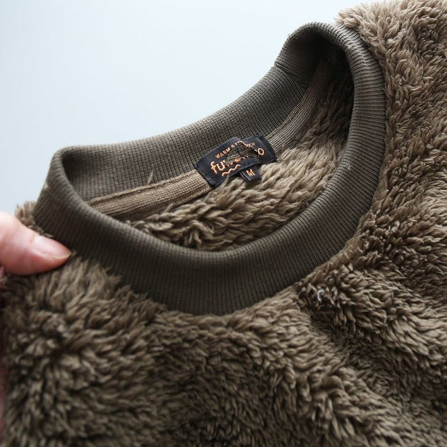 Autumn And Winter Plus Size Men's Round Neck Pullover Keep Warm Sweater