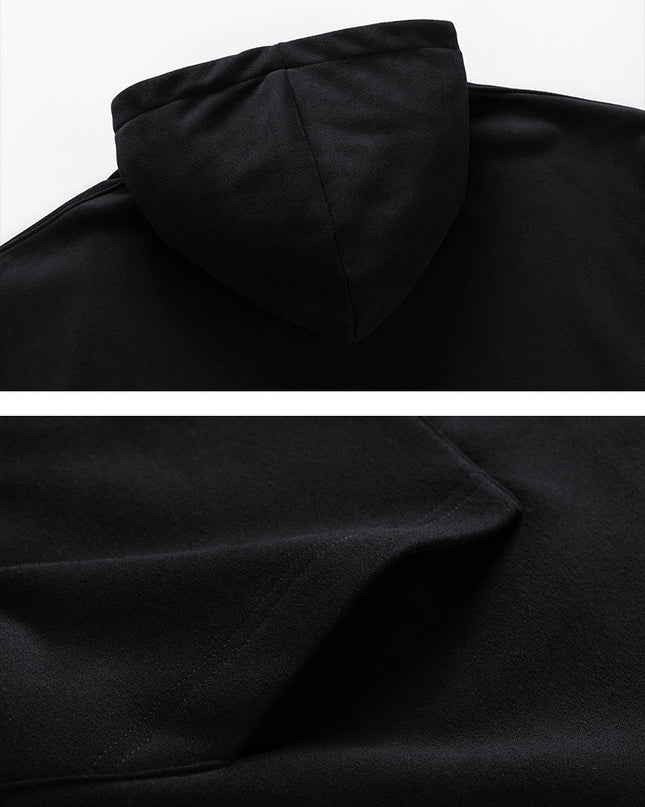 Men's American-style Simple Velvet Hoodie Top