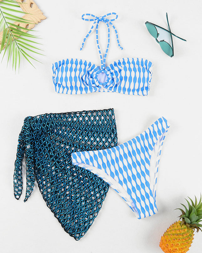 Women's Two-piece Swimsuit Bikini Tube Top Three-piece Suit