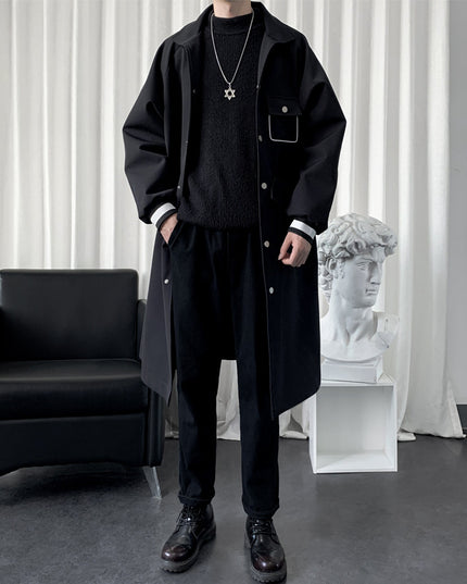 Men's Mid-length Temperament Overknee Overcoat