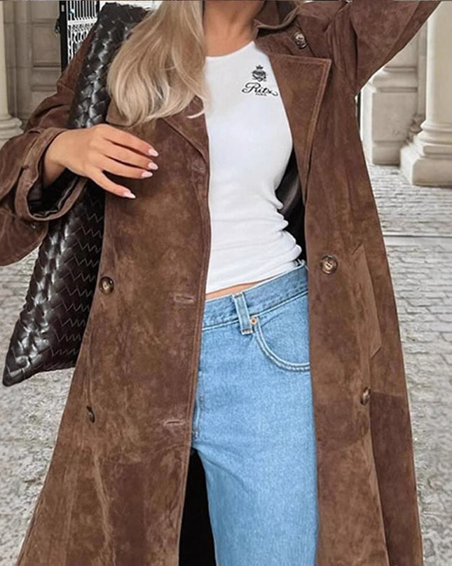 Women's Fashion Casual Double-breasted Jacket