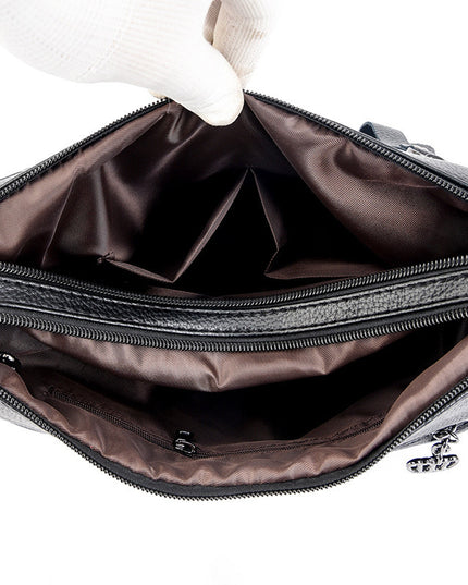 Genuine Leather Simple Shoulder Messenger Bag