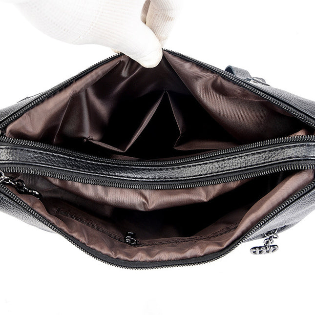 Genuine Leather Simple Shoulder Messenger Bag