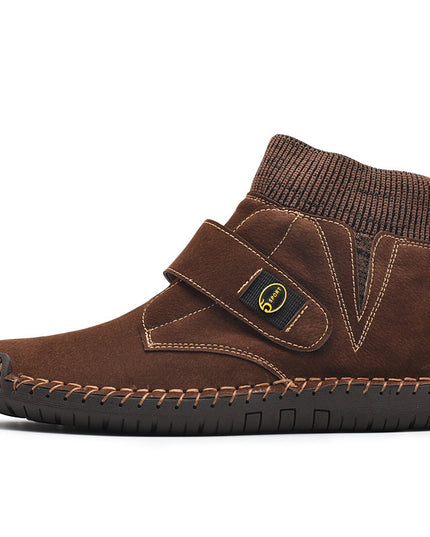 Velcro Shoes Men Ankle Boots Winter Sock Trainer Boots High Quality