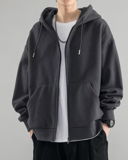 Men's Fashionable Loose All-match Zipper Cardigan Sweater Coat