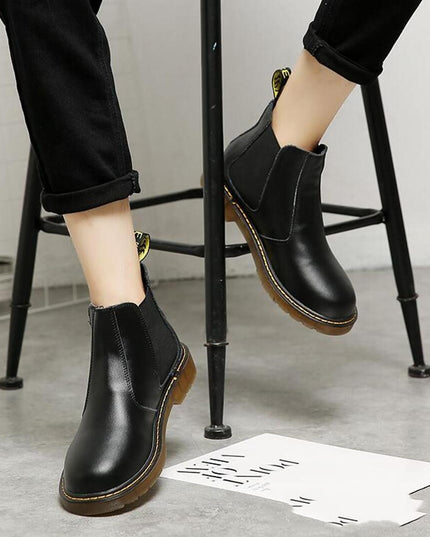 Vintage Leather Short Boots For Men