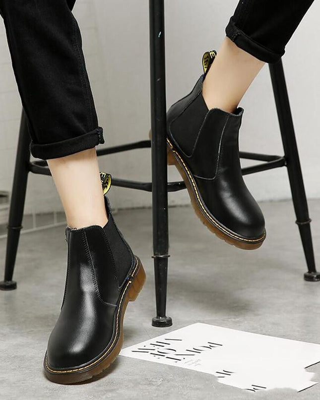 Vintage Leather Short Boots For Men