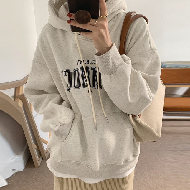 Loose Letter Print Korean Style Fashion Student Jacket Long-sleeved Top